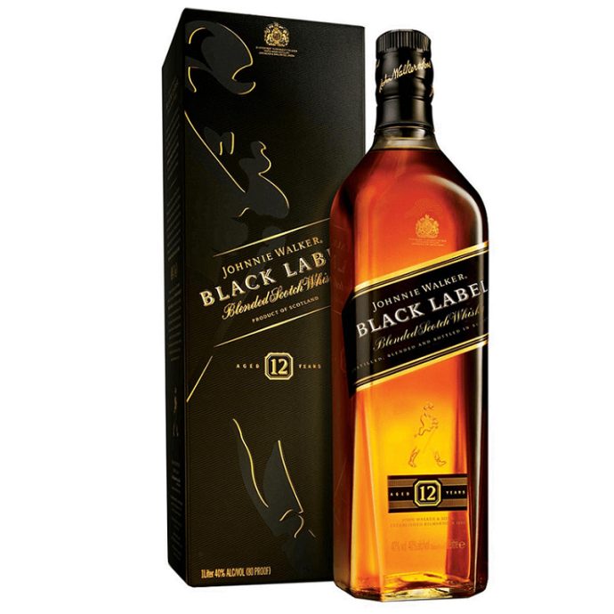 Johnnie Walker 12 Year Old Black Label Blended Scotch Whisky 70cl
