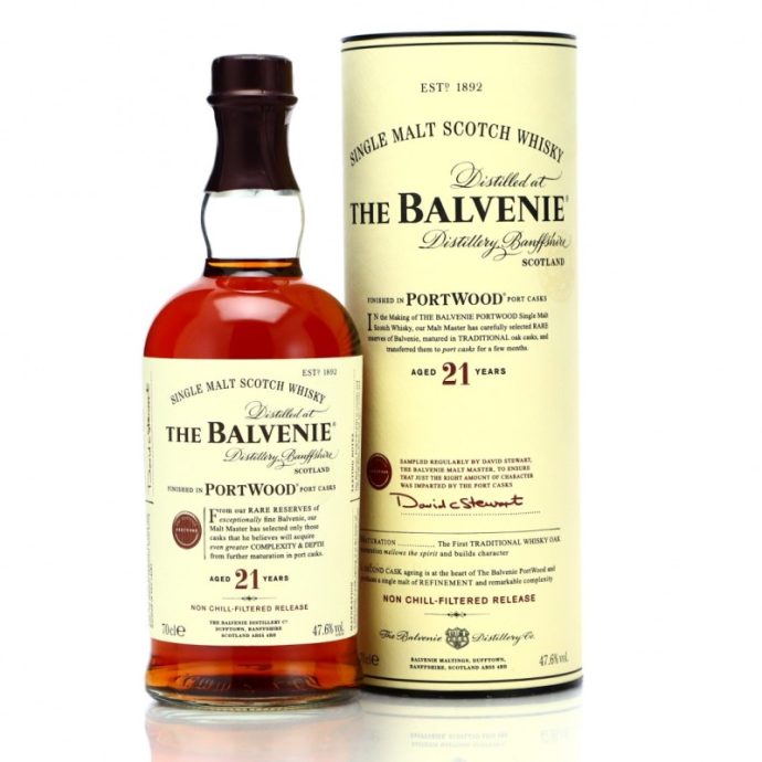 Balvenie 21 Year Old PortWood Finish Non Chill-Filtered Release Single Malt Scotch Whisky 70cl