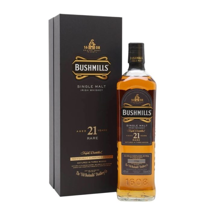 Bushmills 21 Year Old Rare Single Malt Irish Whisky 70cl