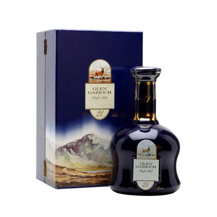 Glen Garioch 21 Year Old Single Malt Scotch Whisky Blue Decanter 70cl