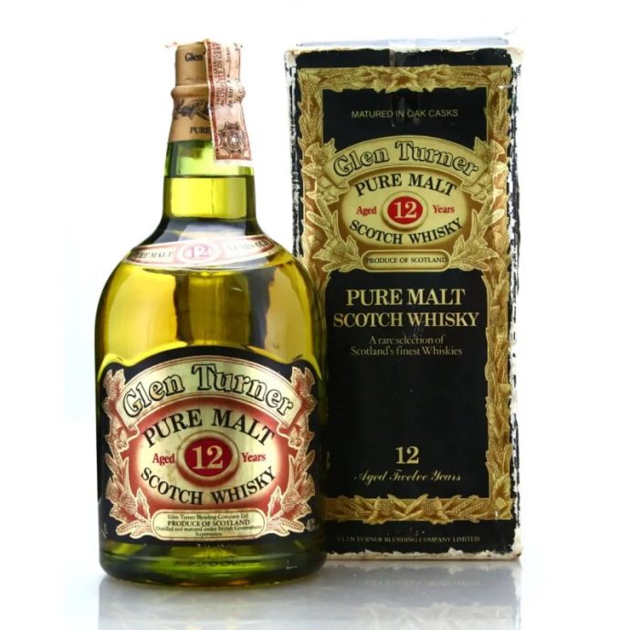 Glen Turner 12 Year Old Pure Malt Scotch Whisky 1980’s Bottling 1L