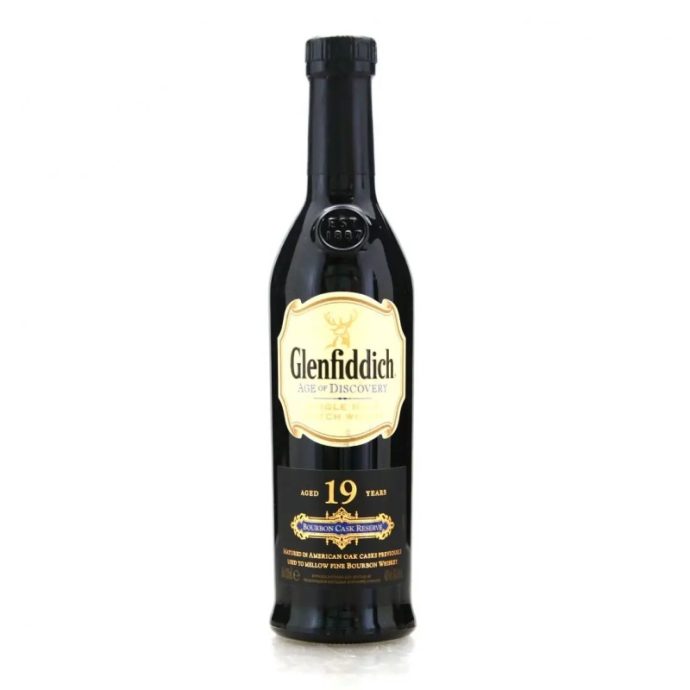 Glenfiddich 19 Year Old Age Of Discovery Bourbon Cask Finish Single Malt Scotch Whisky 20cl