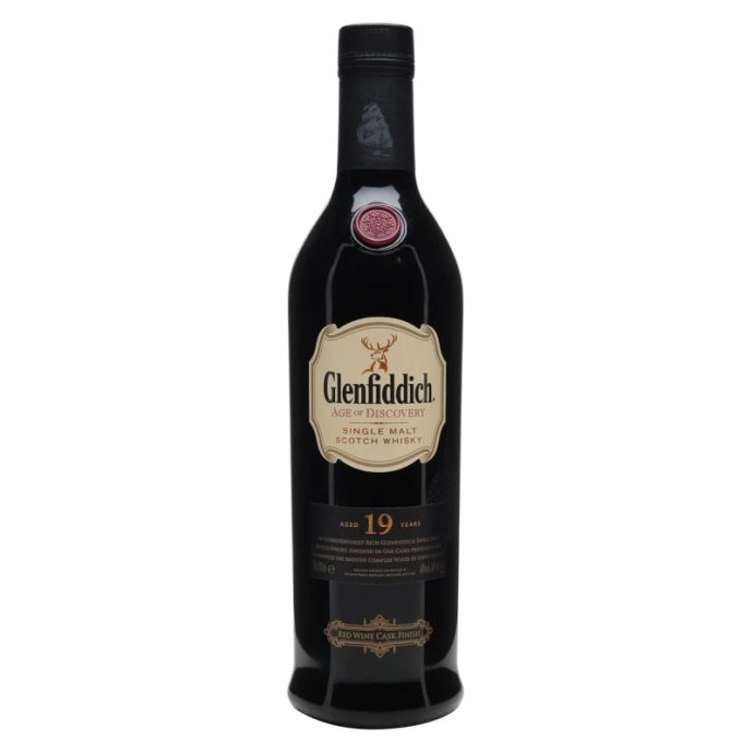 Glenfiddich 19 Year Old Age Of Discovery Red Wine Cask Finish Single Malt Scotch Whisky 70cl