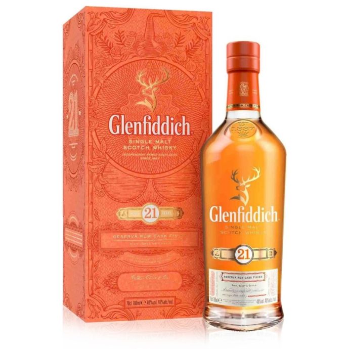 Glenfiddich 21 Year Old Reserva Rum Cask Finish Single Malt Scotch Whisky 70cl