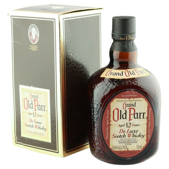 Grand Old Parr 12 Year Old De Luxe Scotch Whisky 1990’s Bottling 75cl