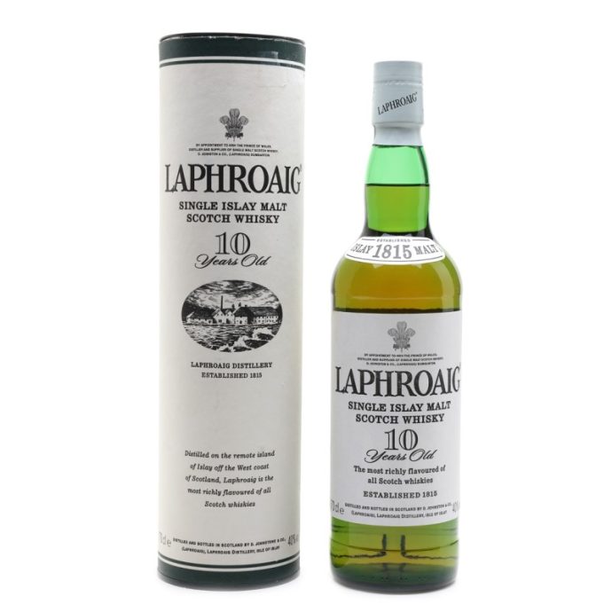 Laphroaig 10 Year Old Islay Single Malt Scotch Whisky 2000’s Bottling 70cl