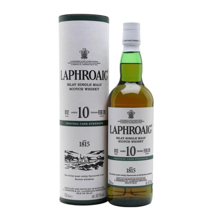 Laphroaig 10 Year Old Original Cask Strength Batch 012 Islay Single Malt Scotch Whisky 70cl