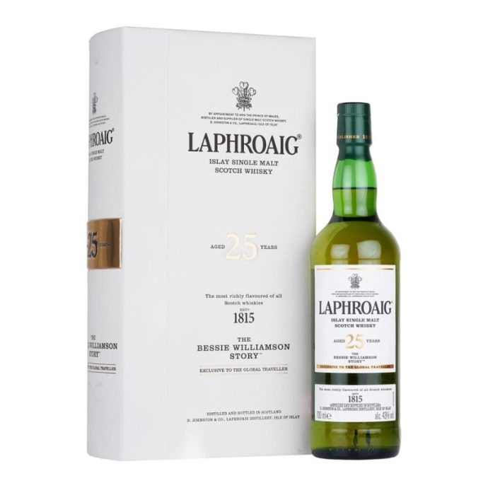 Laphroaig 25 Year Old The Bessie Williamson Story Islay Single Malt Scotch Whisky 70cl