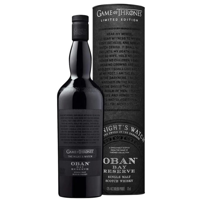 Oban Bay Reserve Game of Thrones Night’s Watch Highland Single Malt Scotch Whisky 70cl