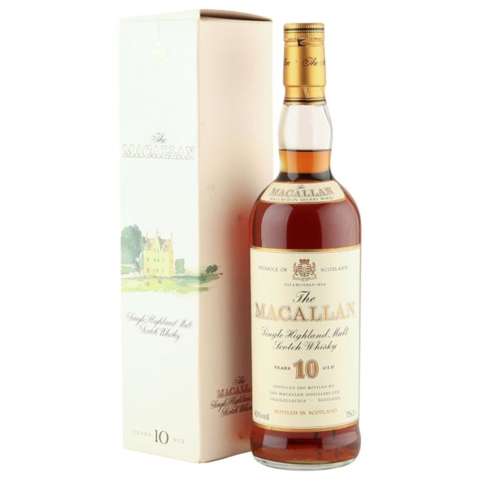The Macallan 10 Year Old Single Highland Malt Scotch 1980’s Bottling Whisky 75cl