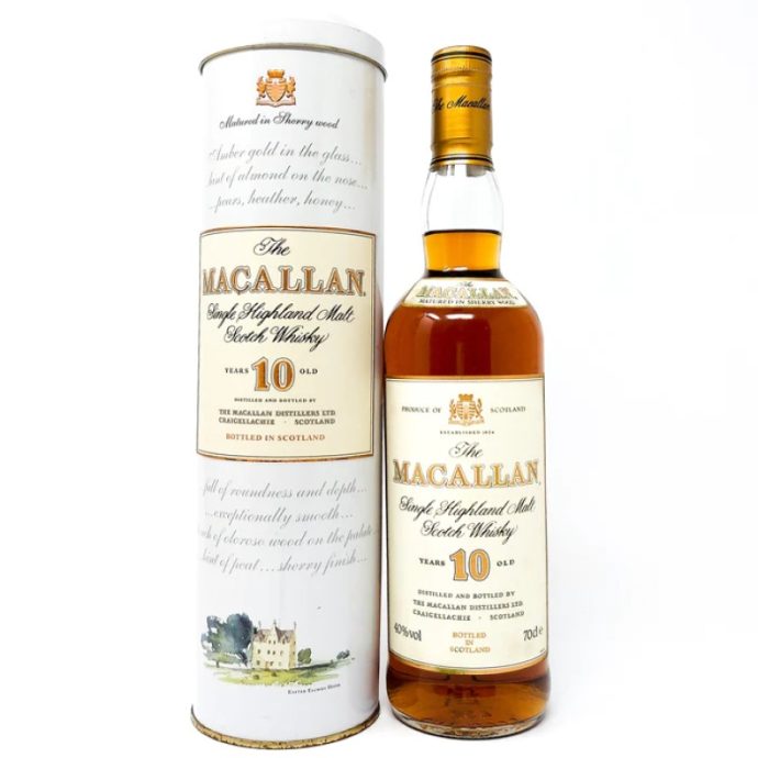 The Macallan 10 Year Old Single Highland Malt Scotch 1990’s Bottling Whisky 70cl