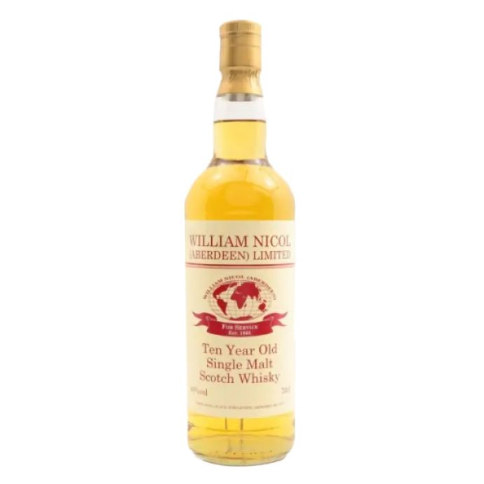 William Nicol 10 Year Old Single Malt Scotch Whisky 70cl