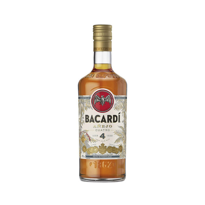 Bacardi 4 Year Old Añejo Cuatro Gold Rum 70cl 40% ABV