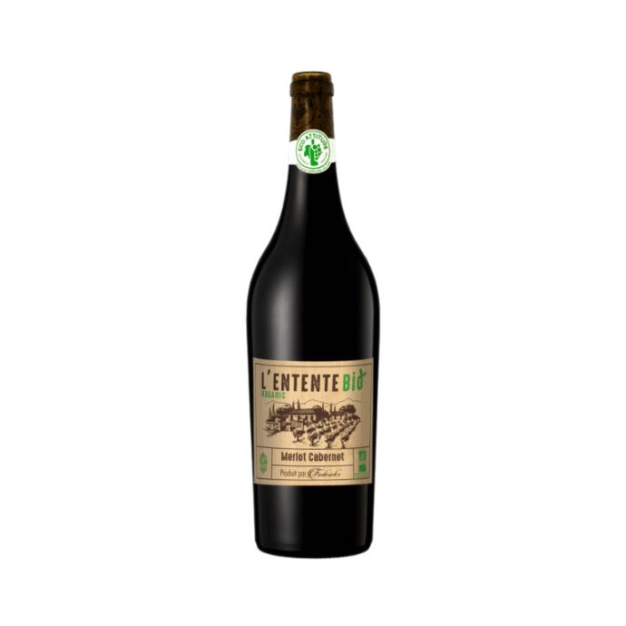 LEntente Bio Merlot Cabernet Organic Red Wine 75cl 13.5% ABV