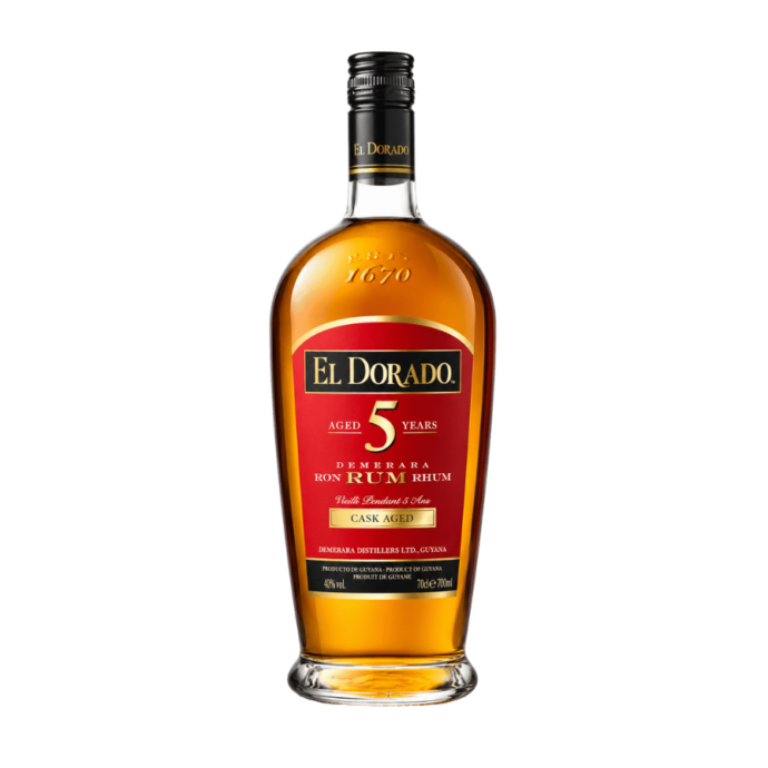 El Dorado 5 Year Old Cask Aged Demerara Rum 70cl 40% ABV