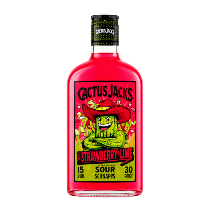 Cactus Jack’s Strawberry & Lime Sour Schnapps 50cl 15% ABV Cactus Jack’s Strawberry & Lime Sour Schnapps 50cl 15% ABV