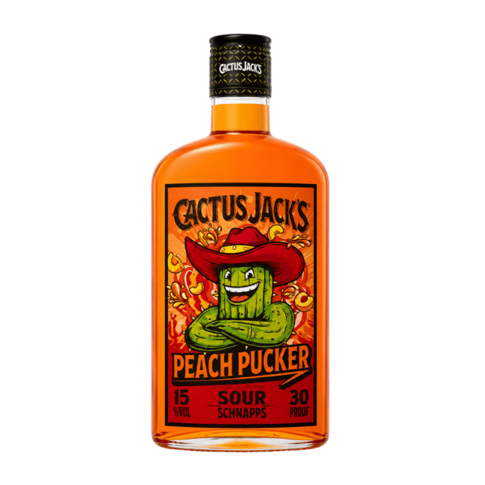 Cactus Jack’s Peach Pucker Sour Schnapps 50cl 15% ABV