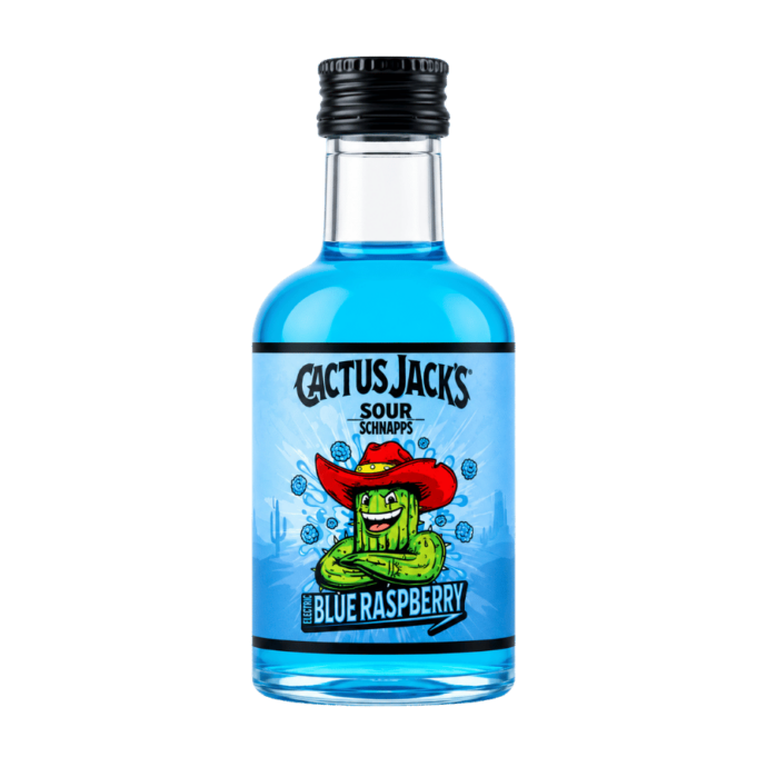 Cactus Jack’s Electric Blue Raspberry Sour Schnapps 50cl 15% ABV Cactus Jack’s Electric Blue Raspberry Sour Schnapps 50cl 15% ABV