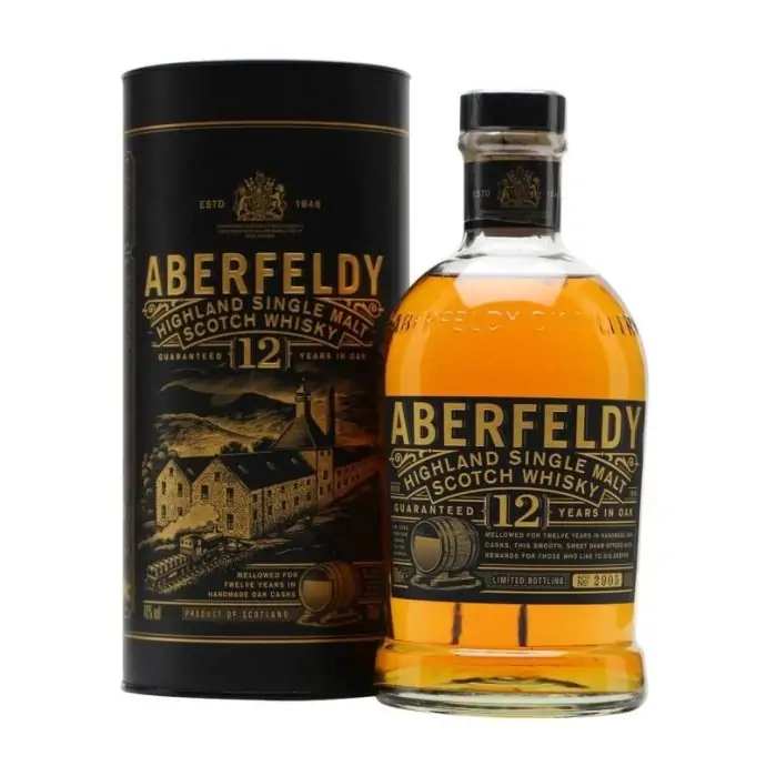 Aberfeldy 12 Year Old Highland Scotch Single Malt Scotch Whisky 70cl