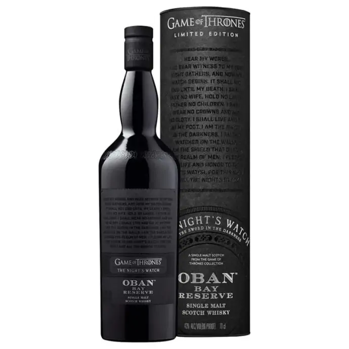 Oban Bay Reserve Game of Thrones Night's Watch Highland Single Malt Scotch Whisky 70cl