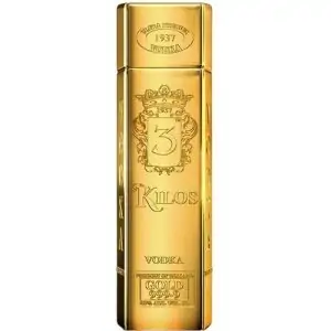 3 Kilos Gold Vodka 999.9 1L 40% ABV